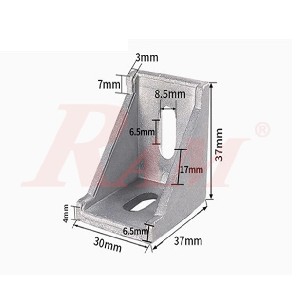 3030/3060 Aluminum Profile Accessory Corner Part Size
